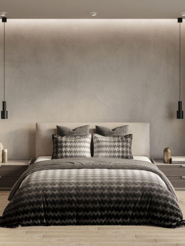 D'Decor Esteem Collection Rhythm Dark Shadow Color Double Bed Comforter Set - enera