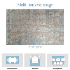 Enera Elbury 30022 YR7-H Collection Grey Color 120x170 cm Carpet - enera