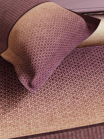 D'Decor Mosaic Collection Neo Geo-Aubergine Color Double Bedsheet - enera