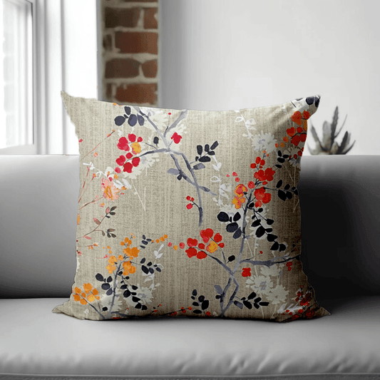 Enera HEMP Grace Sn 07 Beige Color 20x20 Inch Cushion Cover - enera