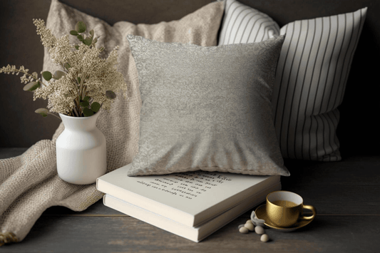 Enera Gosi JD-848 Cream Color 16x16 Inch Cushion Cover - enera