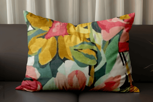 Enera SRM Mamb E-504 Multi Color 11x19 Inch Print Cushion Cover - enera
