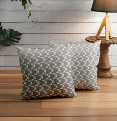 Enera SRM MAMB D-402 Grey Color 16x16 Inch Cushion Cover - enera