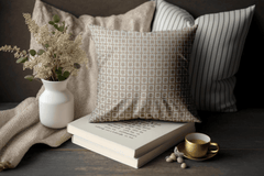 Enera SRM AMAL 304 Peach Color 18x18 Inch Cushion Cover - enera