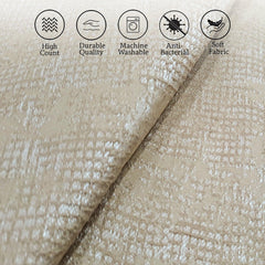 Enera DECO COSM10 Textured Light Beige Color 18x18 Inch Cushion Cover - enera