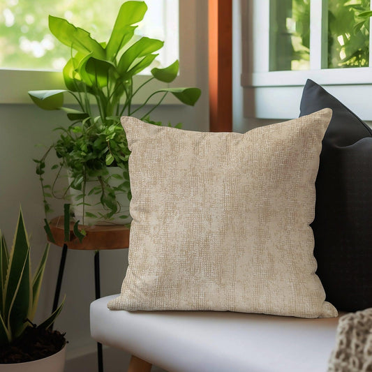 Enera DECO COSM10 Textured Light Beige Color 16x16 Inch Cushion Cover - enera