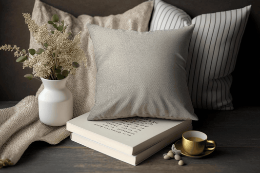 Enera THIVA 00002 Cream Color 18x18 Inch Cushion Cover - enera