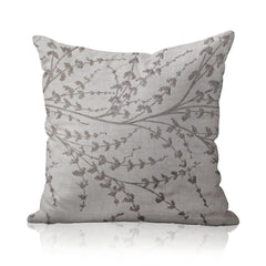 Enera SRM SAMA B204 Embroidery Light Grey Color 12x12 Inch Cushion Cover - enera