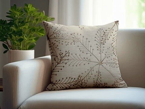 Enera GM Liv-3-EM-894 White Color 16x16 Inch Cushion Cover - enera