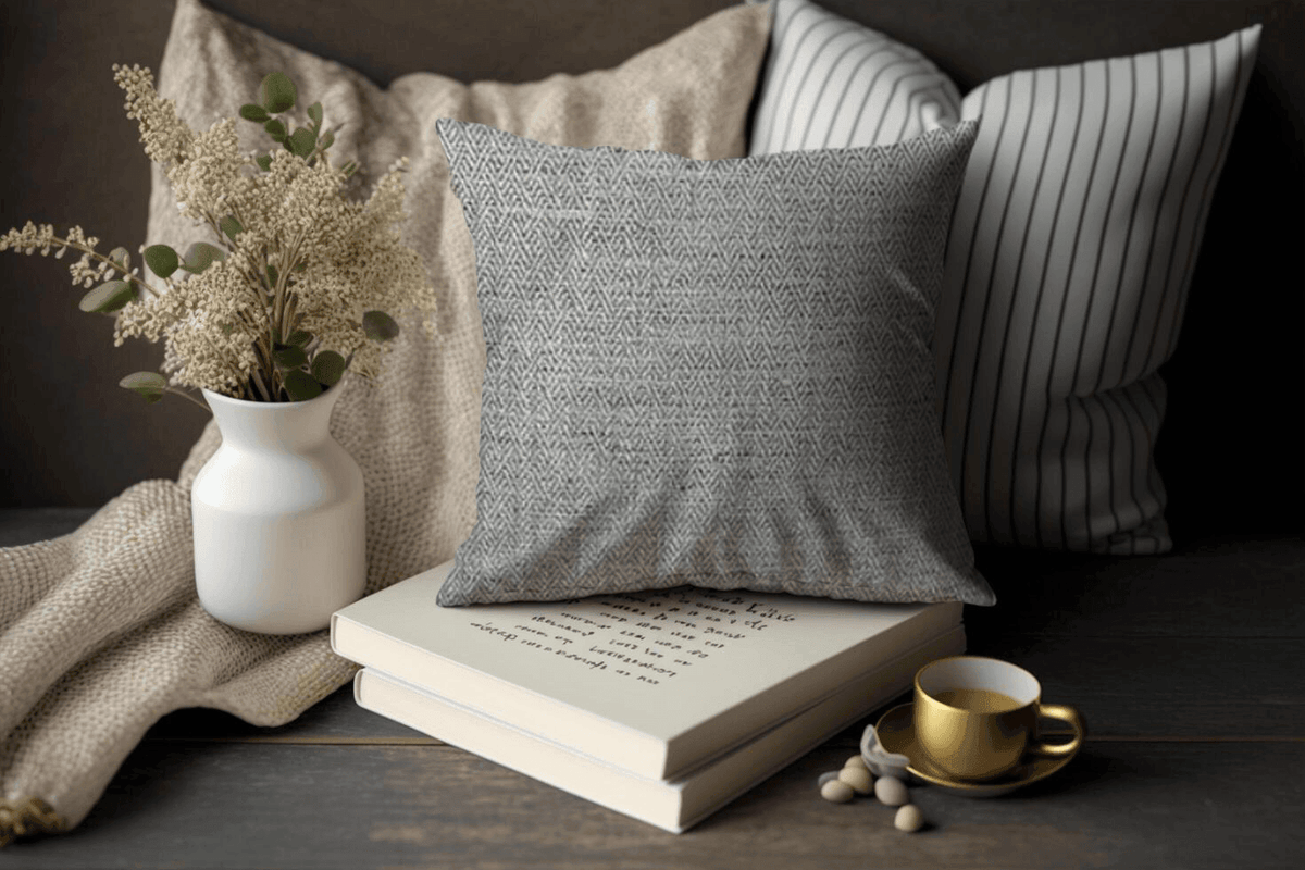 Enera DD CORA 63664 Grey Color 18x18 Inch Cushion Cover - enera