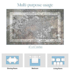 Enera Epoque 7151 RD9-J Collection Grey Color 120x170 cm Carpet - enera
