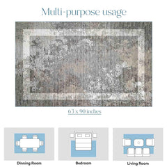 Enera Epoque 7151-RD9 J Collection Grey Color 160x230 cm Carpet - enera
