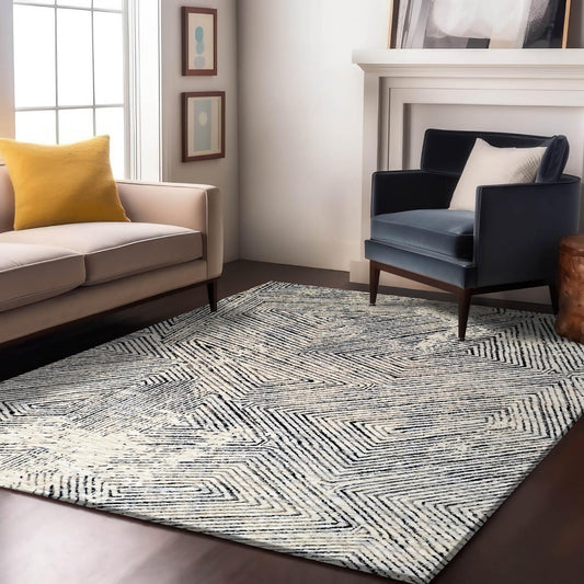 Enera Epoque 752 RD9-X Collection Cream & Black Color 160x230 cm Stylish Carpet - enera
