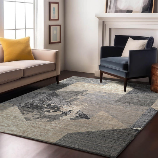 Enera Zeal XJ7 K Collection Multi Grey Color 160x230 cm Stylish Carpet - enera