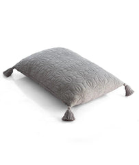 Enera Floret Light Grey color King Size Bed Cover - enera