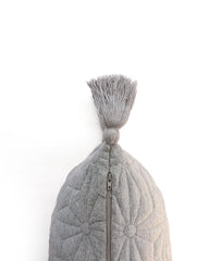Enera Floret Light Grey color King Size Bed Cover - enera