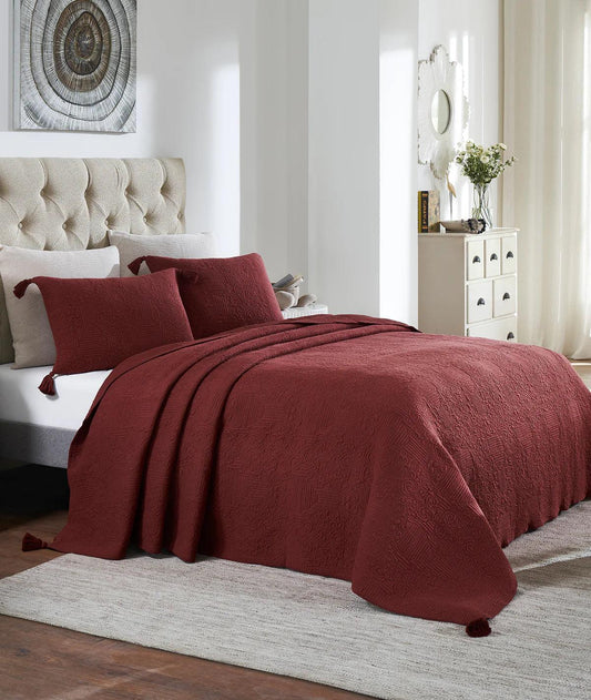 Enera Antique Mahogany Color King Size Bedcover - enera