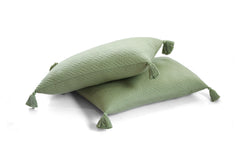 Enera 3D Cubic Scenic Green color King Size Bedcover - enera