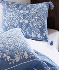 Enera Tartan Checks Sky Blue Color King Size Bedcover - enera
