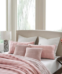 Enera Miraya Pink Pearl color King Size Bedcover - enera