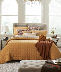 Enera Miraya Medium Beige color King Size Bed Cover - enera