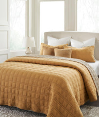 Enera Miraya Medium Beige color King Size Bed Cover - enera