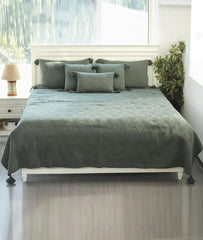 Enera Aysel Honey Dew color King Size Bed Cover - enera