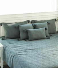 Enera Aysel Honey Dew color King Size Bed Cover - enera
