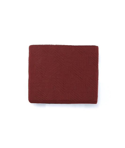 Enera Parquet Texture Maroon Color Single Bed Dohar - enera