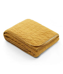 Enera Square Check Cornsilk & Natural Color Double Bed Dohar - enera