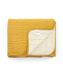 Enera Square Check Cornsilk & Natural Color Double Bed Dohar - enera