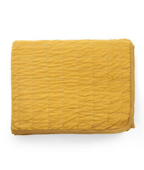 Enera Square Check Cornsilk & Natural Color Double Bed Dohar - enera