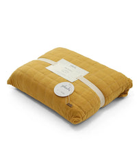 Enera Square Check Cornsilk & Natural Color Double Bed Dohar - enera