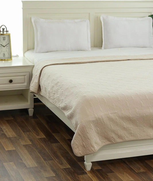 Enera Claire Beige Sandy Color Double Bed Dohar - enera
