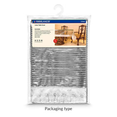 Enera Blossom Transparent Rectangle Table Cover With Lace Silver Color - enera