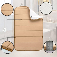 Enera Line Vind Memory Foam Beige Color 50 x 80 cm Bathmat - enera