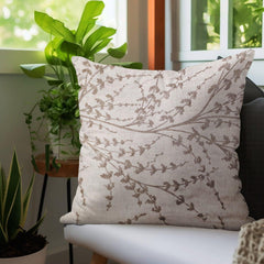 Enera SRM SAMA B202 Dark Cream Color 18x18 Inch Cushion Cover - enera