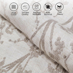 Enera SRM SAMA B202 Dark Cream Color 18x18 Inch Cushion Cover - enera