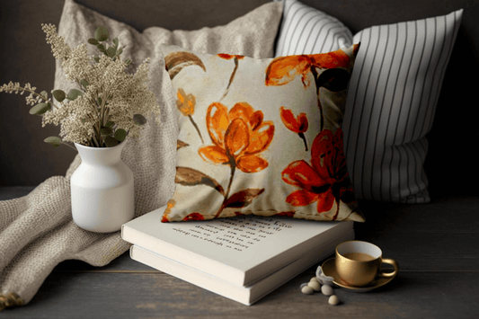 Enera HEMP Grace Sn 19 Cream Color 18x18 Inch Cushion Cover - enera