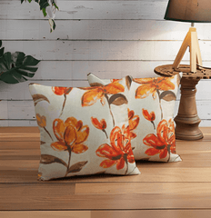 Enera HEMP Grace Sn 19 Cream Color 18x18 Inch Cushion Cover - enera