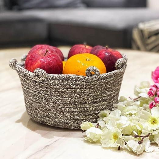 Enera Knit Art Basket Medium Size Brown Color 18(L) x 18(W) x 14(H) - enera