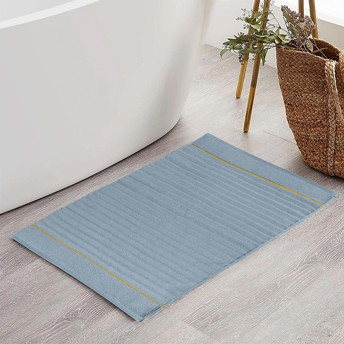 Enera Elite Plush Dolphin Blue Color 50 x 80 cm Bathmat - enera