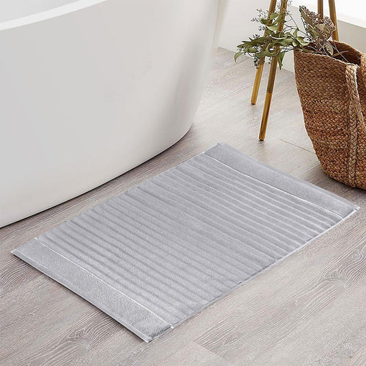 Enera Elite Plush Light Grey Color Bathmat - 50 x 80 cm - enera