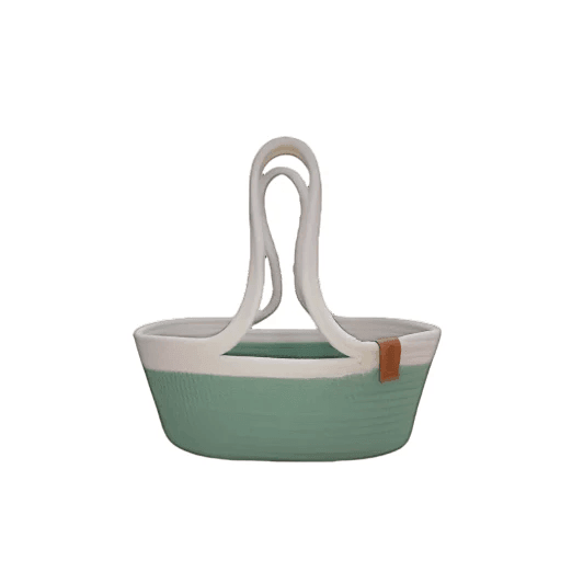 Enera Caddy Braid Basket olive Color 25(L) x 15(W) x 13(H) - enera