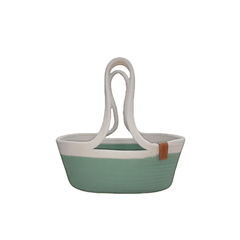 Enera Caddy Braid Basket olive Color 25(L) x 15(W) x 13(H) - enera