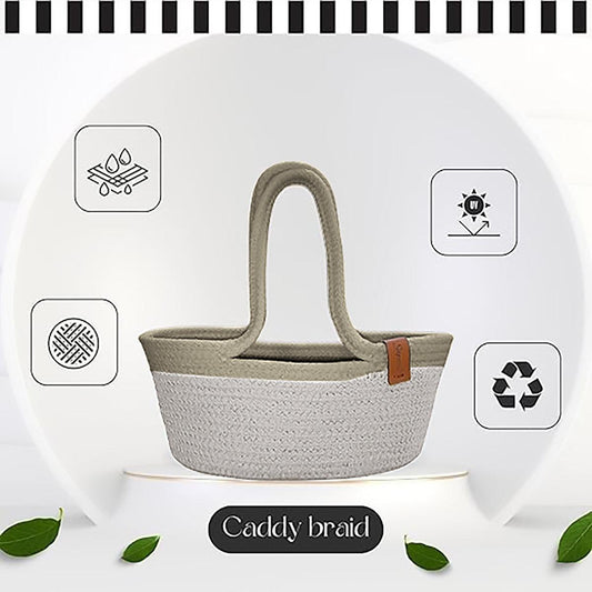 Enera Caddy Braid Basket Peach Color 25(L) x 15(W) x 13(H) - enera
