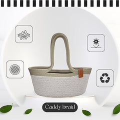 Enera Caddy Braid Basket Peach Color 25(L) x 15(W) x 13(H) - enera