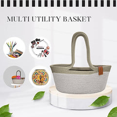 Enera Caddy Braid Basket Peach Color 25(L) x 15(W) x 13(H) - enera