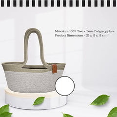 Enera Caddy Braid Basket Peach Color 25(L) x 15(W) x 13(H) - enera
