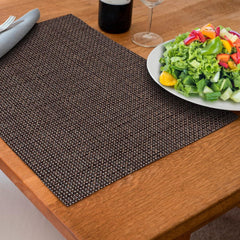 Enera Basketweave Black & Brown Size 30x45cm Table Mat - enera